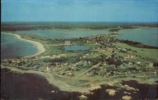 Biddeford Pool ME Maine Aerial View c1950-60s Vintage Postcard