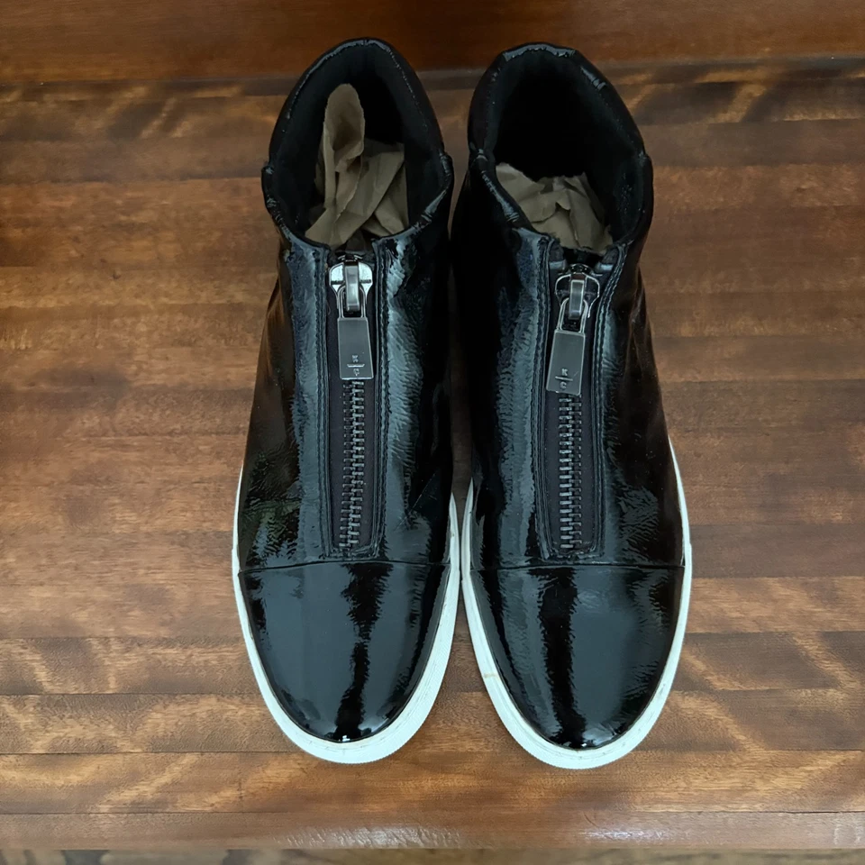 Kenneth Cole Mujer Kayla Negro Charol Zapatillas Altas Talla 6.5 Foto 2 de 4