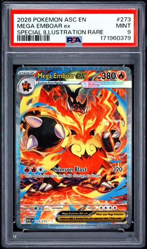 Mega Emboar ex graded PSA 9 for sale on eBay