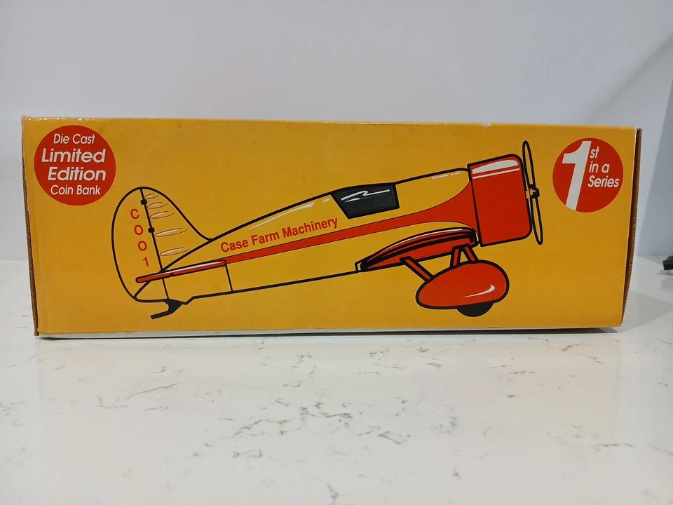 Case Vintage Airplane Bank 1st In a Series DieCast Metal NIB - Image 4 of 4