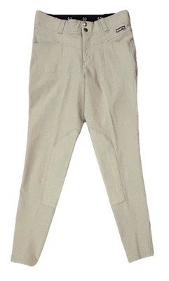 Kerrits Women s Cross Over Knee-Patch Breeches Equestrian Riding Pants Sand Sz M