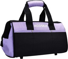Purple Tool Bag13 Inch Wide Mouth Open Tool Organizer With 12 Storage Pockets p