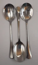 3 Piece Serving Set Stainless Steel Serving Spoon Slotted Large Glossy