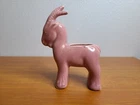 Vintage Shawnee Pottery Rose Pink Glaze Kid Goat Figural Planter