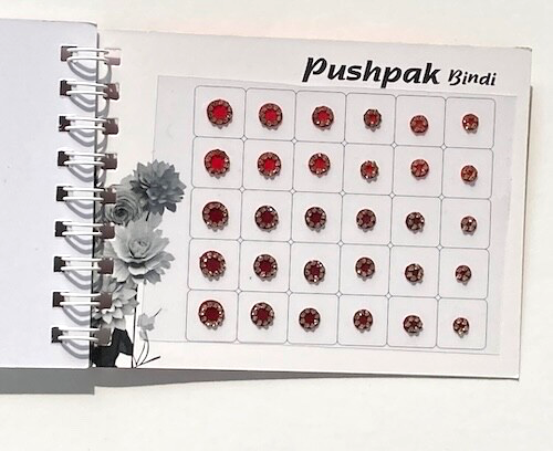 Wunderschön gearbeiteter Goldstein Handarbeit Bindi in einem Buch, mit 120 Bindis. - Bild 5 von 13