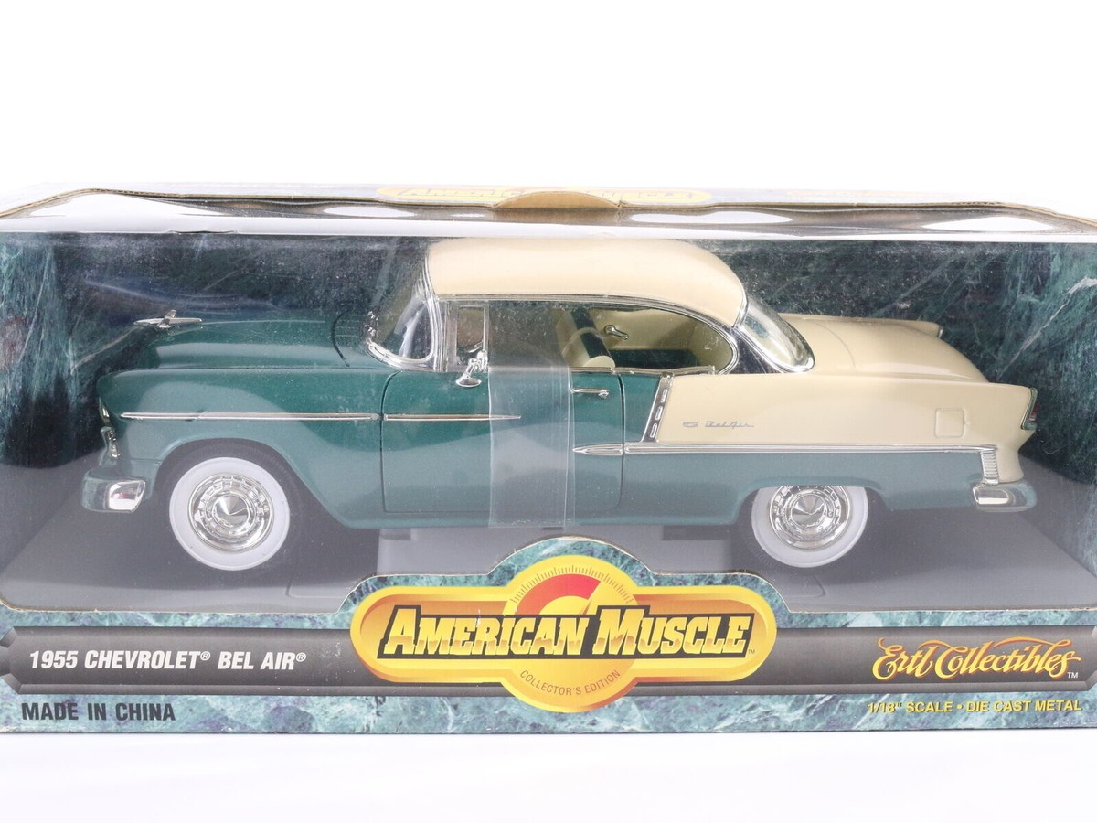 1955 Chevrolet Chevy Bel Air Green & White American Muscle ERTL 1