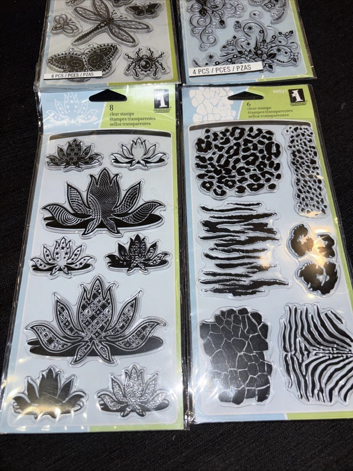 INKADINKADO 26-CLEAR Stamps (4) Flowers/Butterfies-NEW - Image 3 of 4