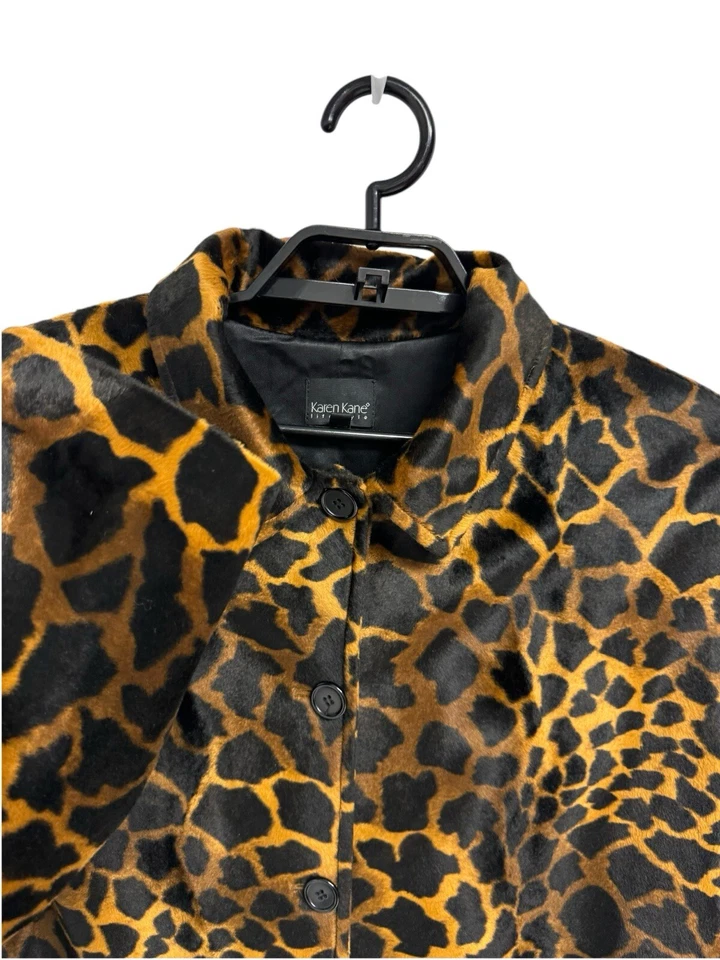 Karen Kane Lifestyle Mujer Animal Print Blazer Botones Bolsillos Delanteros Talla XL Foto 3 de 4