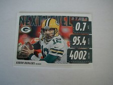 2020 PANINI SCORE AARON RODGERS NEXT LEVEL STATS CARD #NLS-AR GREEN BAY PACKERS