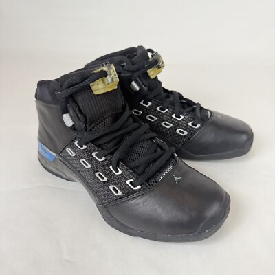 Sz 9 New Air Jordan 17 XVII Original Black Metallic Silver 2002