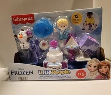 Fisher Price Little People Frozen Elsa Olaf's Party Set Brand New