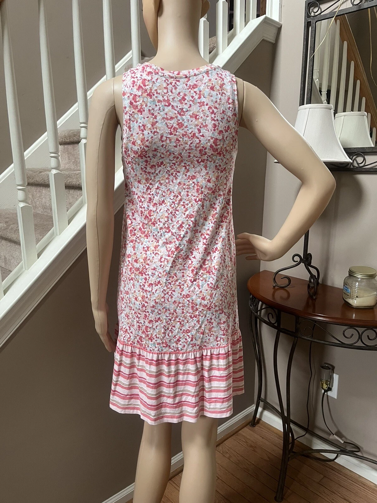 VETEMENTS Abito tubino senza maniche Ann Taylor Loft taglia XXSP Petite Peach floreale elasticizzato