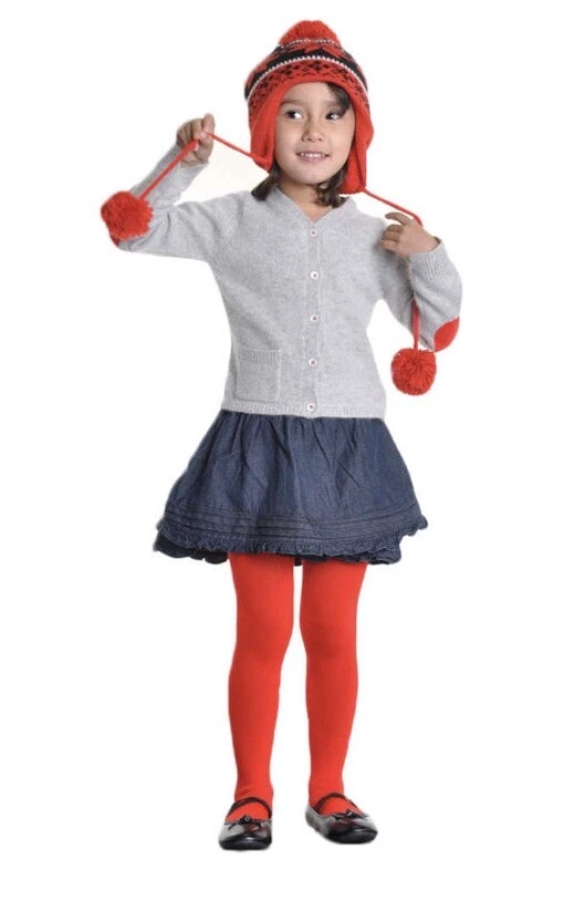 6 pares de medias cálidas de invierno Angelina para niñas, uniformes escolares rojas ajustadas pequeñas Foto 3 de 4