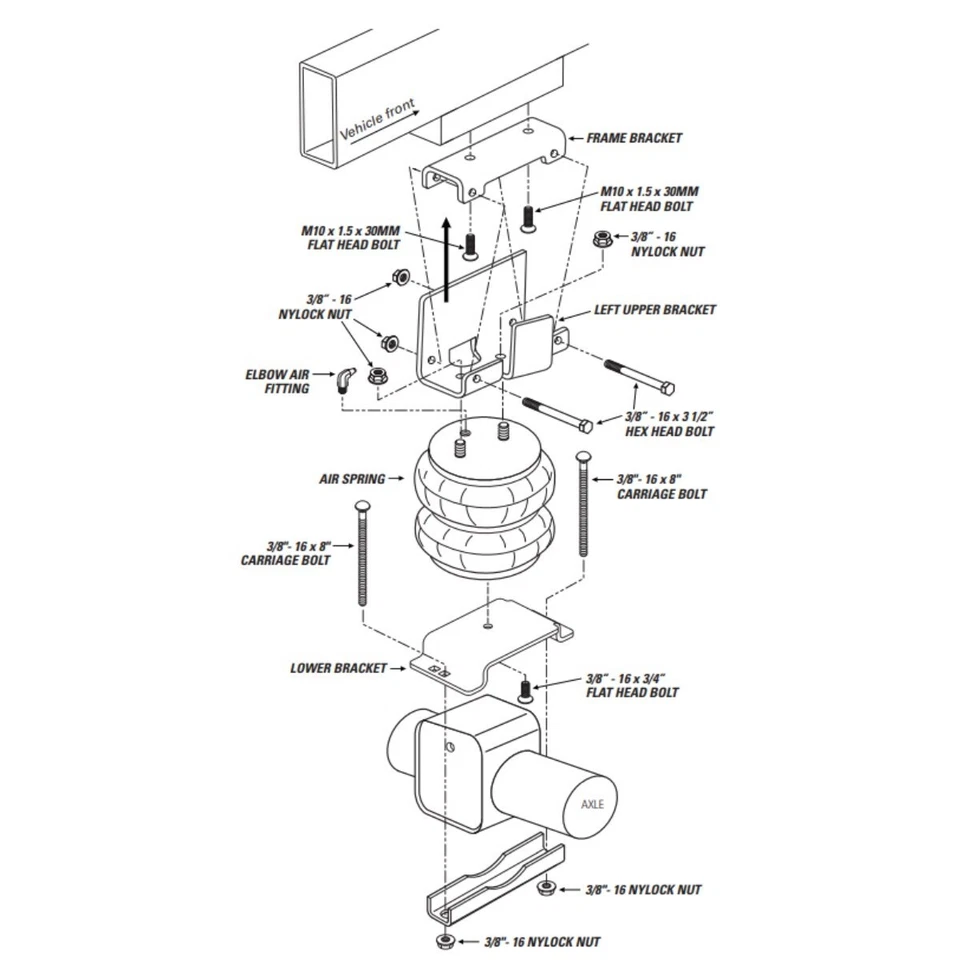 Bolsas de resortes neumáticos traseros Firestone 2706 Ride Rite 7500 libras para Dodge Ram 2500 14-25 Foto 3 de 4