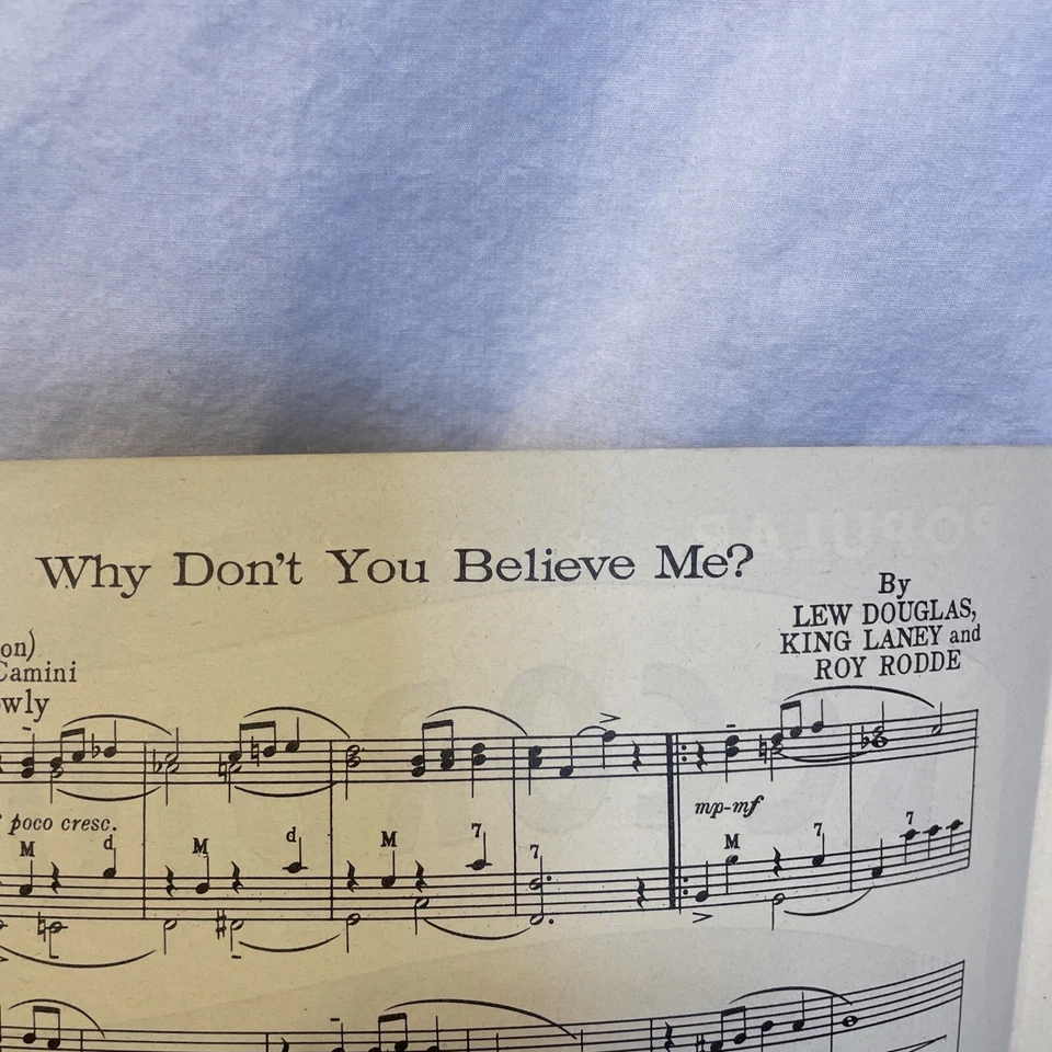 Popular Acordeón Fácil de Tocar Solos No. 59 partituras de los años 50 6 canciones Foto 4 de 4