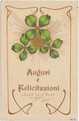 Cartolina Augurale In Rilievo Auguri E Felicitazioni 1905 Ebay