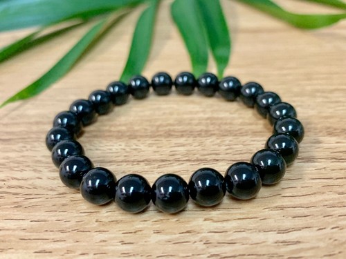 Black Obsidian Bracelet Stretchy Gemstone Obsidian Crystal Reiki Chakra Wicca. - Picture 5 of 7