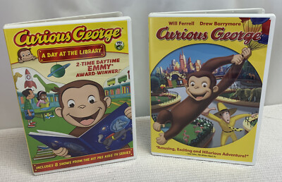 Curious George Dvds Day At The Library Will Ferrell Drew Barrymore