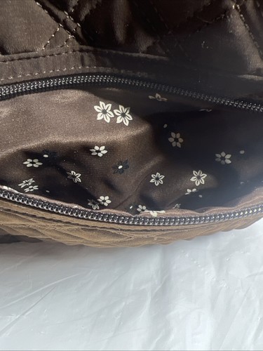Vera Bradley Crossbody Shoulder Bag Brown Microfiber Purse Adjustable Strap - Picture 4 of 11