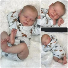 19inch Sleeping Reborn Baby Doll Newborn Lifelike Soft Vinyl Cloth Body Toy Gift