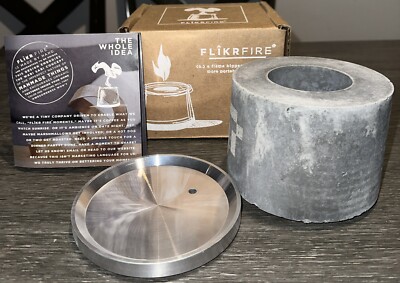 FLIKRFIRE Personal Concrete Fireplace NEW