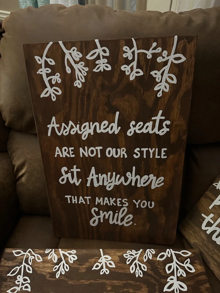 Juego de letreros de boda personalizados Foto 2 de 4