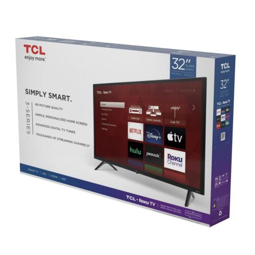 TCL 32 Class 720P HD LED Roku Smart TV 3 Series 32S331 - Afbeelding 1 van 12