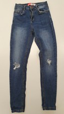 JJ223 KIDS SUPERDRY BLUE SOPHIA SKINNY STRETCH DENIM JEANS AGE 10 YEARS W26 L30