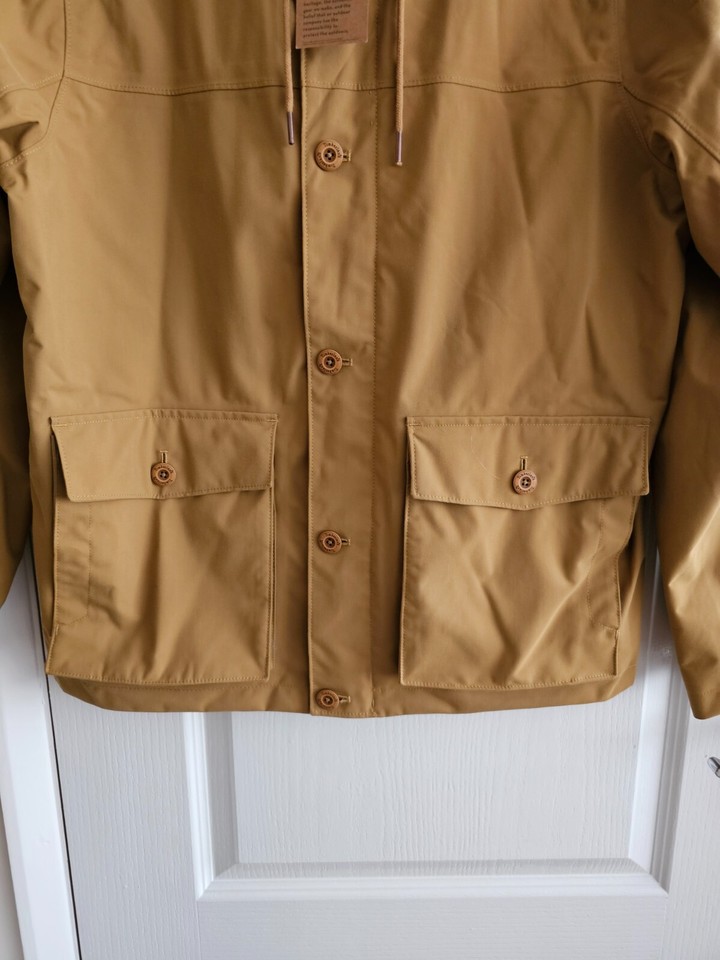 TIMBERLAND *BNWT* HYVENT Mens Mustard Hooded Waterproof Jacket RRP £179