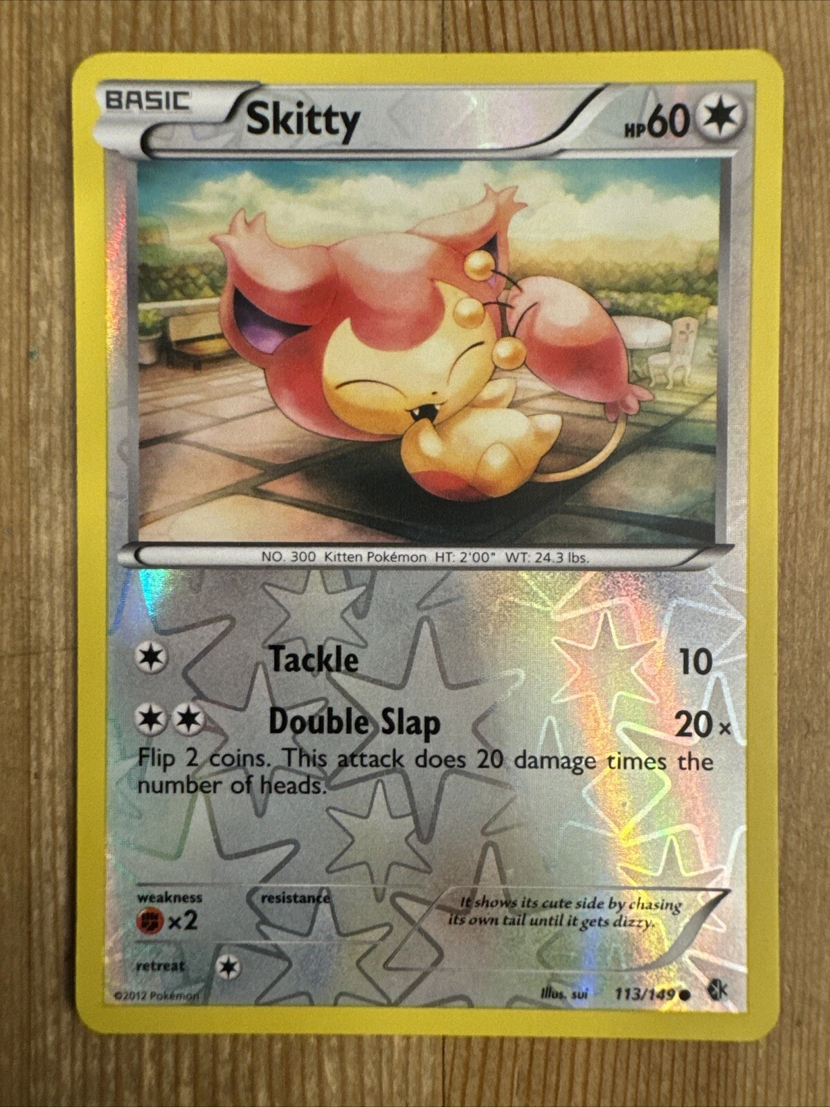 Skitty 113/149 B&W Boundaries Crossed Common Reverse Holo Pokémon LP