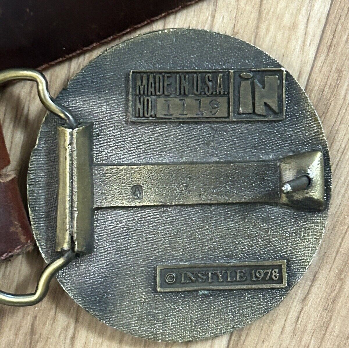 Vintage 1978 INSTYLE USA No.1119 Solid Brass Belt… - image 3