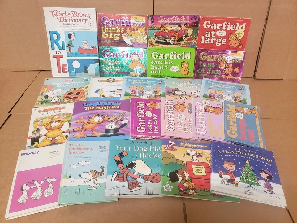 Лот из 10 комиксов GARFIELD/SNOOPY CHARLIE BROWN PEANUTS Schultz/Davis случайный выбор - Изображение 4 из 4