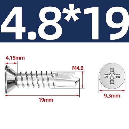 Tornillos autoperforantes avellanados de acero inoxidable A2 para techos de ventanas - Imagen 20 de 29