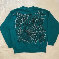 Kicks Women  s Crew Neck Sweater 1980s Vintage Size L USA Long Sleeve
