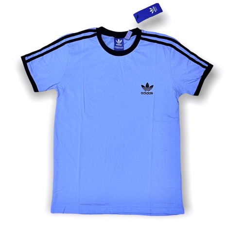 Adidas Originals Men’s 3 Stripes Cotton T-shirt Crew Neck Short Sleeve Top - Picture 8 of 8