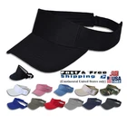 Visor Sun Plain Hat Sports Cap Colors Golf Tennis Beach New Adjustable Men Women