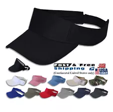 Visor Sun Plain Hat Sports Cap Colors Golf Tennis Beach New Adjustable Men Women