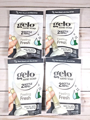 Gelo FEELING FRESH Hand Soap Refill Pods Shea & Oat Plant Based (4 Pack)