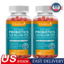 2*120 Digestive Enzymes &Probiotics 120 Billion CFU Capsules Immune Support