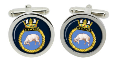 HMS Attacker, Royal Navy Manschettenknöpfe In Box