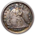 1839-O Toning Seated Liberty Silver Dime Extremely Fine XF Coin #17623