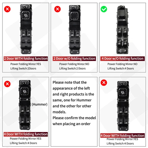 Front Driver Window Control Switch For Chevrolet GMC Sierra OE# 15883323 901-075 - Picture 2 of 10