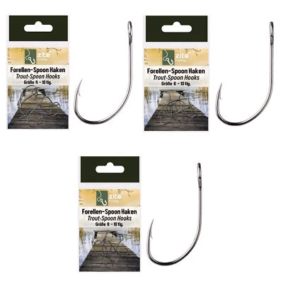 Forellen Spoon UL Einzelhaken Scharf 10STK Packung Größen Auswahl Zite Fishing