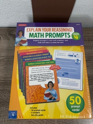 Lakeshore 50 Math Prompt Cards Grade 4 Learning Center Whole Class Home School