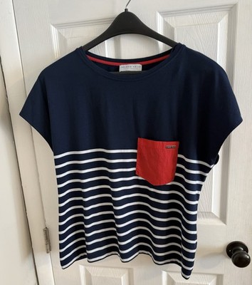 Franco Vello Women s Size X-Large Eur Size 50  Red White Blue Top