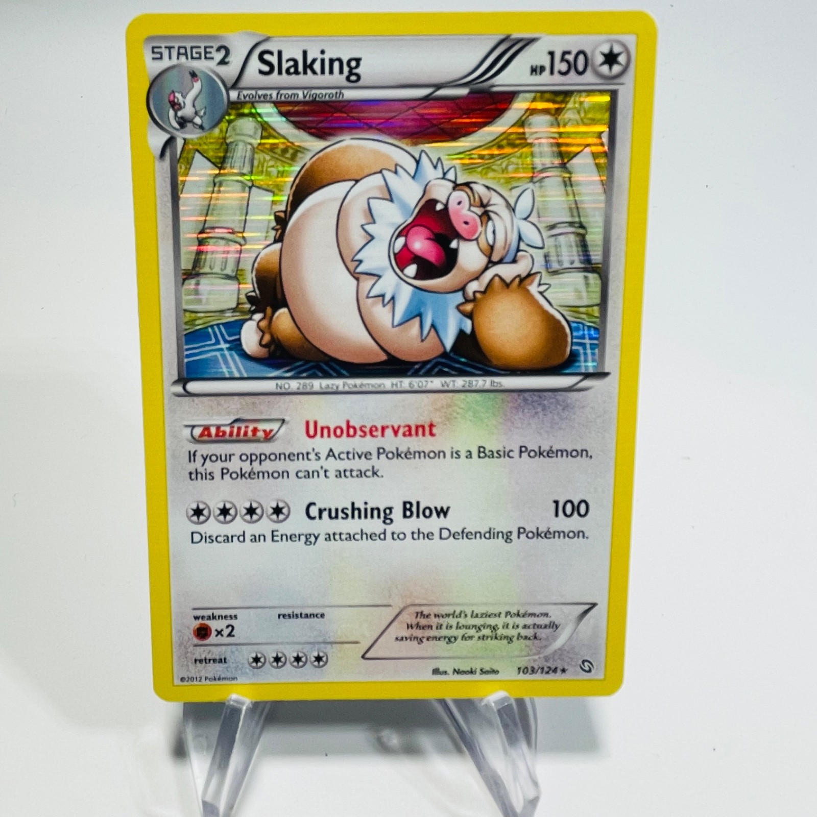 SLAKING 2012 Pokemon Dragons Exalted HOLO RARE 103/124 POKÉMON