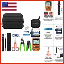 AUA Fiber Optic Testing Kit Power Meter -70 10dBm VFL Network Tester LED Light