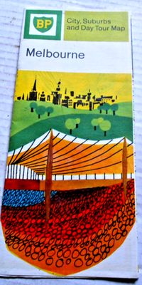 #ad BP SERVICE STATION FOLD OUT ROAD MAP OF MELBOURNE VIC 1970s AU $12.90