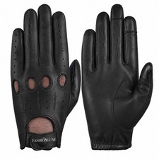 Leather Driving Gloves with Knuckle Holes Vintage Classic Car UK USA EU AUS