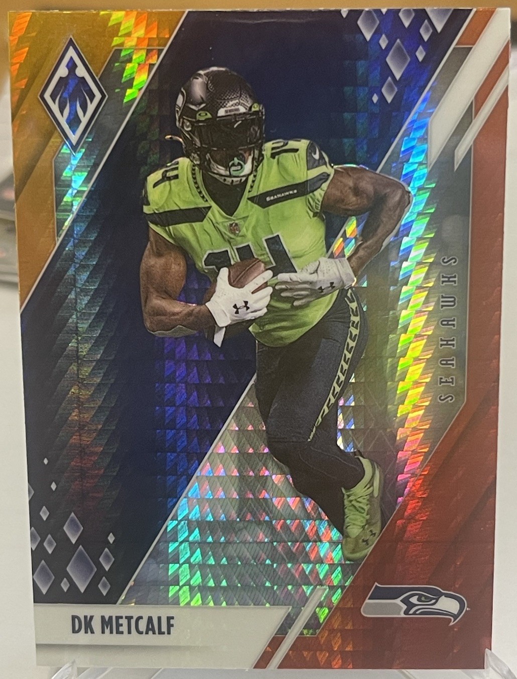 2021 Panini Phoenix Fire Burst #86 DK Metcalf Seattle Seahawks Steelers